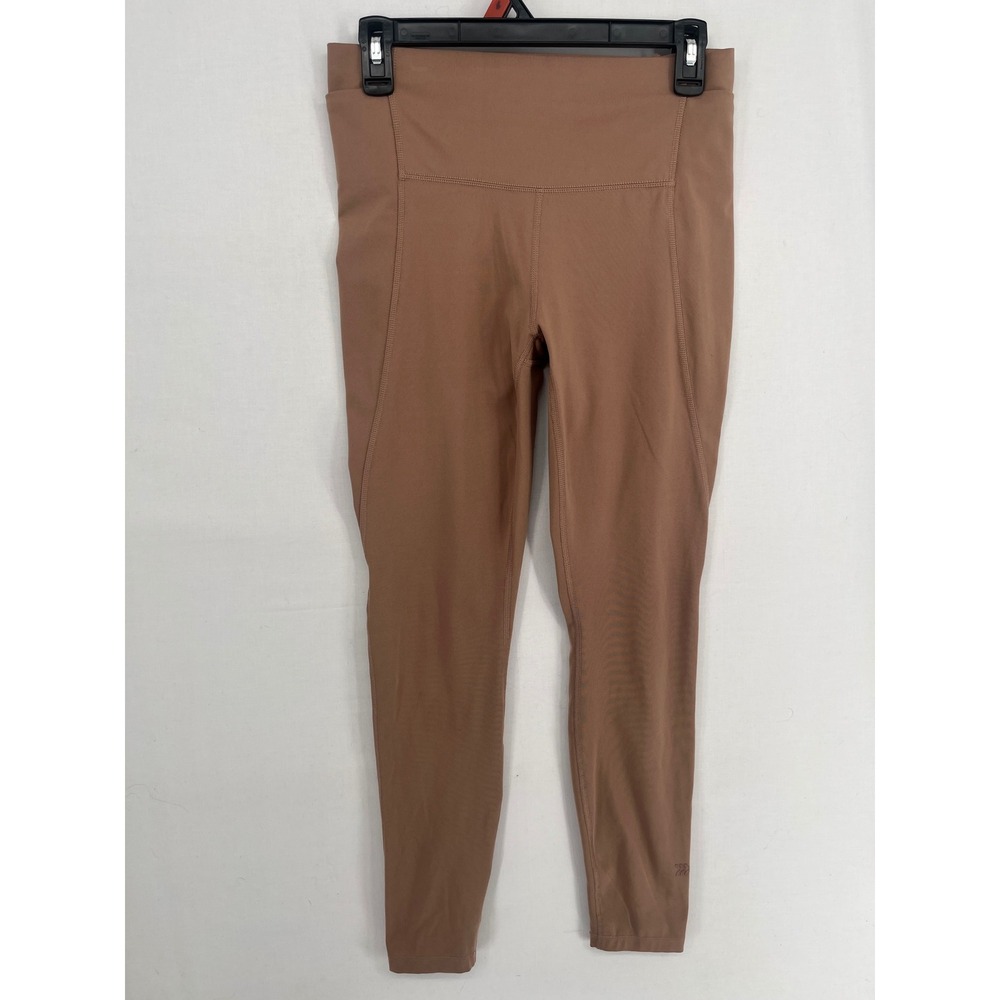 All in Motion Womens High Rise Active Leggings with Pockets Tan Brown Size S
